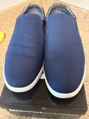Steve Madden M-Becker Navy Canvas Slip-On Sneakers Size 13 Men’s Casual Shoes